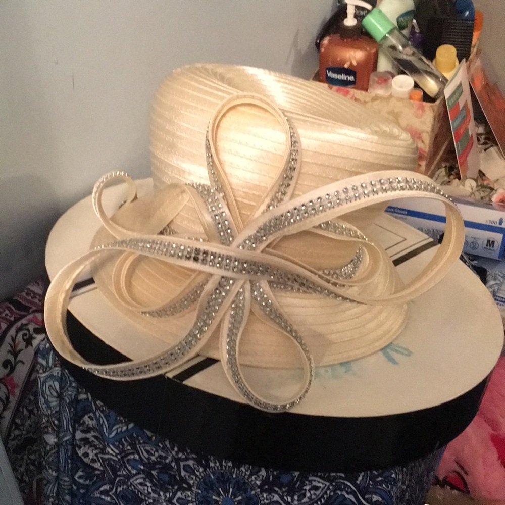 Glamorous Cream Colored Church Hat